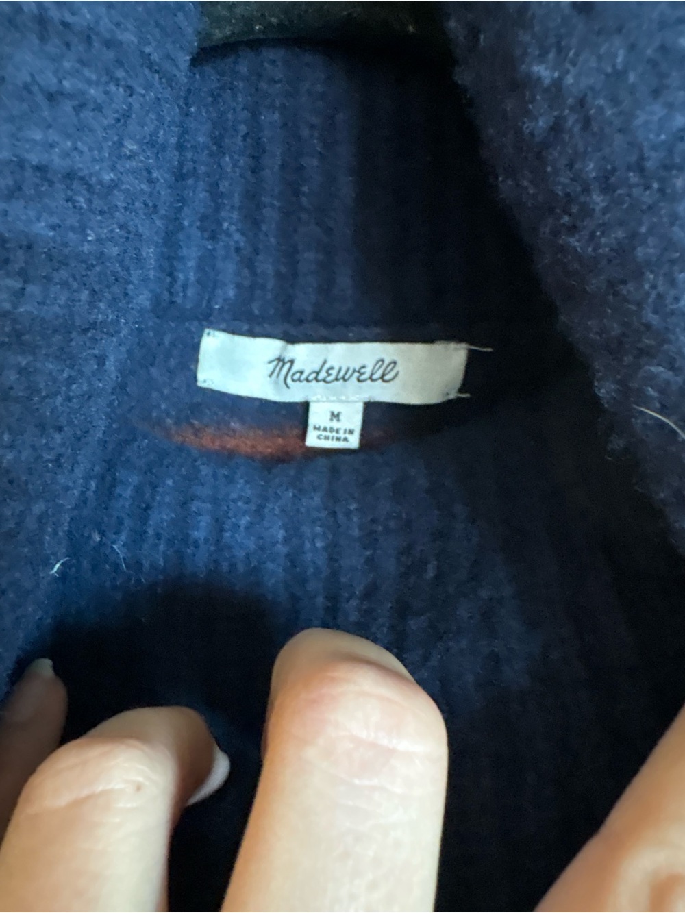 Madewell Striped Wool Blend Turtleneck Sweater Oversized - Picture 7 of 9